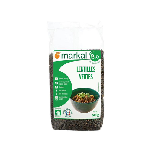 Visuel 1 du produit Lentilles verte bio Markal - 500 g