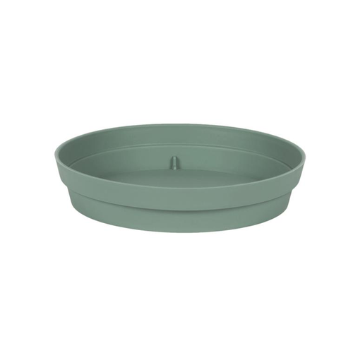 Visuel 1 du produit Soucoupe ronde en polypropylène vert laurier Eda Toscane - Ø 18,5 cm