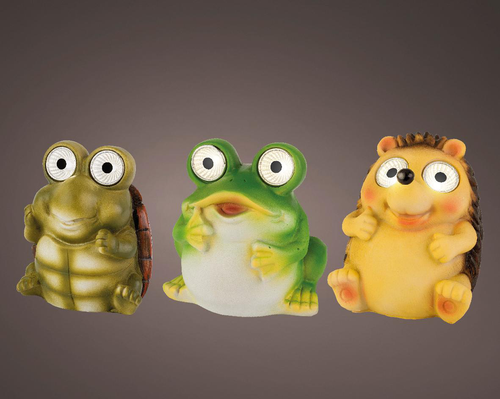 Visuel 1 du produit Figurine solaire décorative animal coloris blanc chaud - Ø 12 x 12 cm