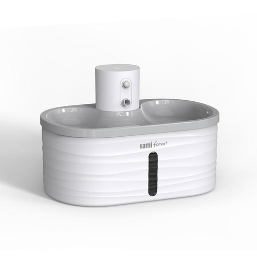 Visuel 1 du produit Fontaine à eau automatique nomade pour petit chien ou chat coloris blanc Hamiform - 2,5 litres