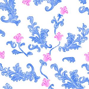 Visuel 1 du produit Serviettes en papier à motif bleuose Trianon - 40 x 40 cm