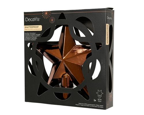 Visuel 1 du produit Cimier forme étoile en plastique recyclé expresso - Ø 20 cm