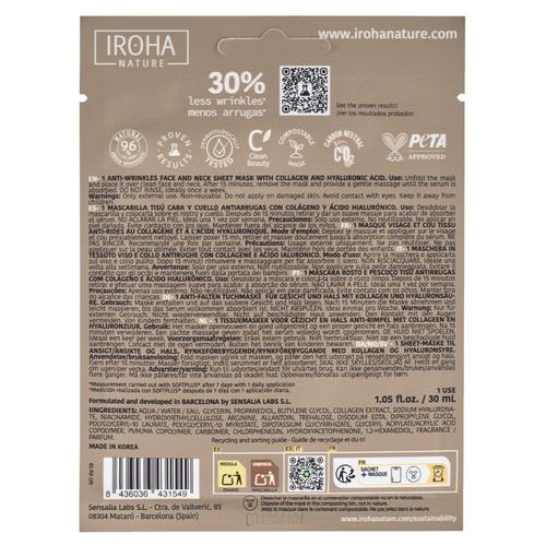 Visuel 2 du produit Masque visage et cou au collagène Iroha Nature