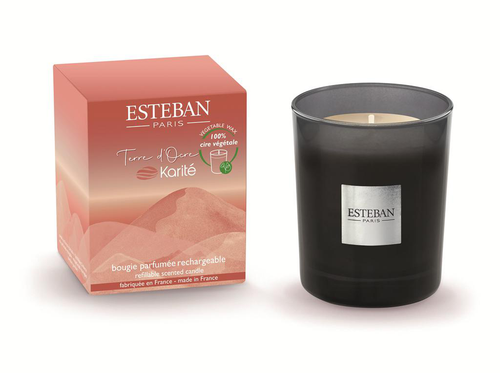 Visuel 1 du produit Bougie parfumée initiale senteur terre d'ocre karité Esteban - 180 g