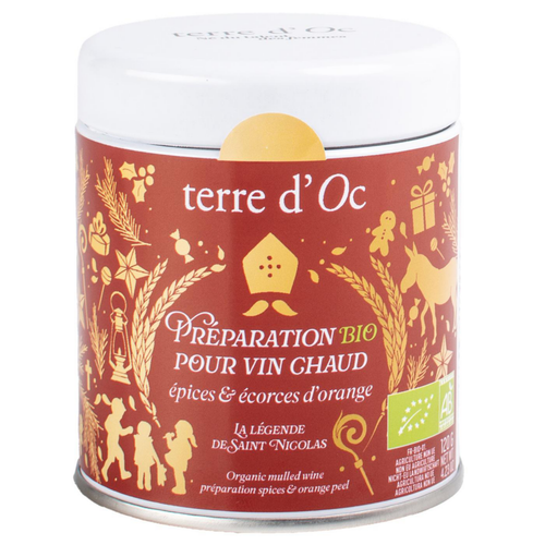 Visuel 1 du produit Préparation bio pour vin chaud épices et écorces d'orange Terre d'Oc - 120 g