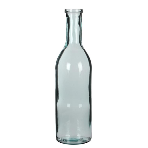 Visuel 1 du produit Vase bouteille Rioja coloris transparent en verre recyclé - Ø 15 cm