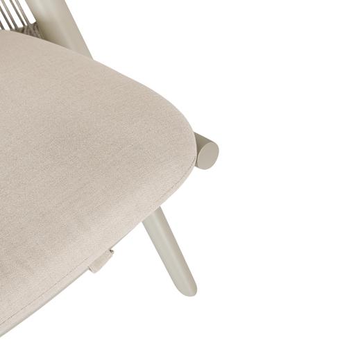 Visuel 4 du produit Fauteuil lounge sable en aluminium et corde Bizzotto Aloha - 66 x 84 x 98 cm