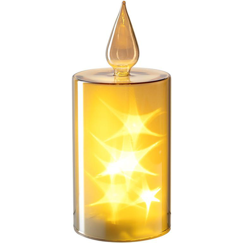 Visuel 1 du produit Bougie à LED coloris or décor étoiles Capanna - 21 cm