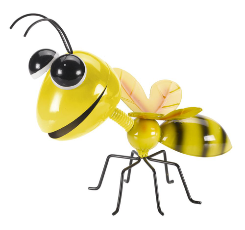 Visuel 1 du produit Figurine décorative abeille coloris jaune en métal Smartgarden - 21 x 23 x 12,5 cm