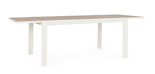 Visuel 4 du produit Table Calla avec allonges coloris blanc en aluminium - 160/240 x 100 cm