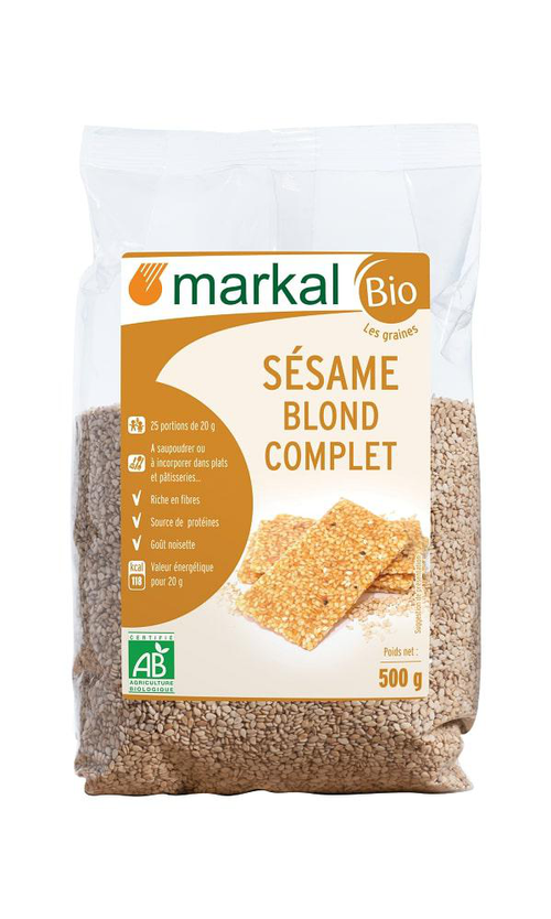 Visuel 1 du produit Sésame blond complet bio Markal - 500 g