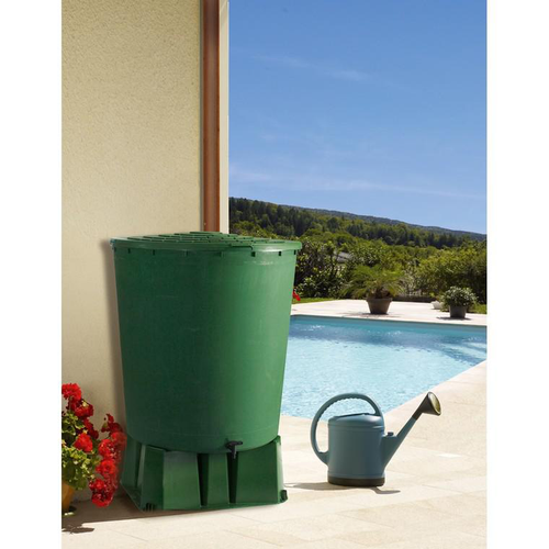 Visuel 3 du produit Socle vert pour récupérateur à eau rond Bellijardin - 200/350 litres
