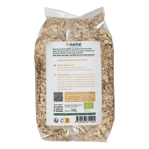 Visuel 2 du produit Flocon d'avoine gros bio Markal - 500 g