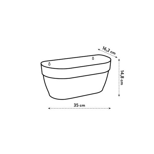 Visuel 6 du produit Jardinière murale en plastique recyclé coloris vert pistache Elho Vibia Campana - 14,8 x 16,2 cm