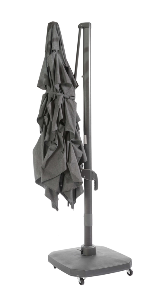 Visuel 2 du produit Parasol déporté Airvent coloris gris en aluminium et polyester - 300 x 300 cm