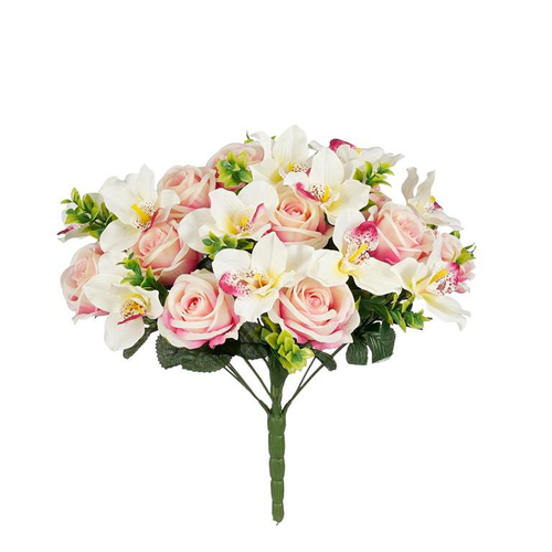 Visuel 1 du produit Bouquet artificiel de Phalaénopsis rose clair - Ø 33 x H 36 cm