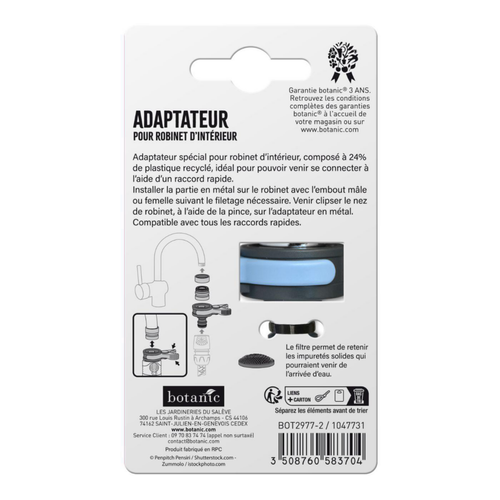 Visuel 2 du produit Adaptateur pour robinet d'intérieur botanic® avec embout automatique