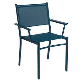 Visuel 1 du produit Fauteuil Bridge Costa coloris bleu en aluminium Fermob - 61 x 54 cm