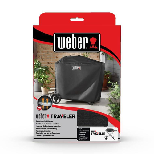 Visuel 1 du produit Housse en polyester noire pour barbecue Weber Traveler - 56 x 144 x 100 cm