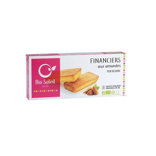 Visuel 1 du produit Financiers aux amandes pur beurre Bio Soleil - 125 g