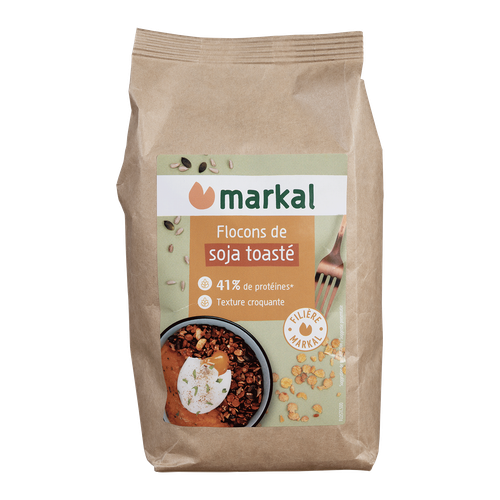 Visuel 1 du produit Flocons de soja toasté bio Markal - 500 g