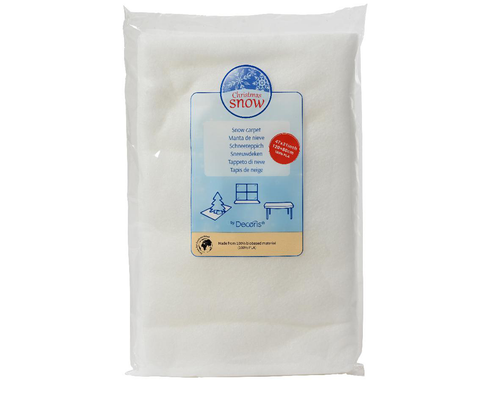 Visuel 1 du produit Tapis de neige en fibre blanche - 120 x 80 cm