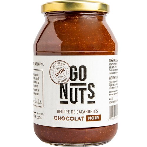 Visuel 1 du produit Beurre de cacahuètes chocolat noir bio Go Nuts - 500 g