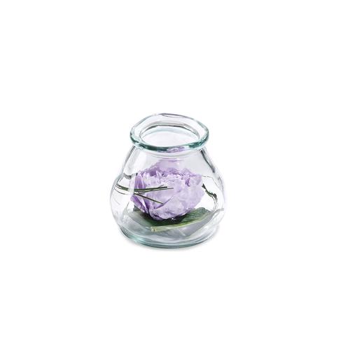 Visuel 1 du produit Verrine de végétaux stabilisés pivoine mauve lilas Naturalys Samy M - Ø 12 x H 12 cm