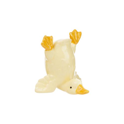 Visuel 2 du produit Canard décoratif en porcelaine - 10,2 x 8,5 x 8,5 cm