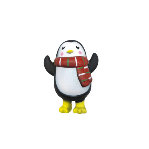 Visuel 1 du produit Jouet de Noël pour chien pingouin en vinyle coloris noir Bubimex - 12 cm