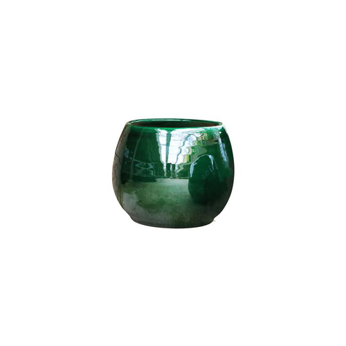 Visuel 3 du produit Pot en terre émaillée vert Jade Les Poteries d’Albi Cancale - Ø 14 x H 14 cm