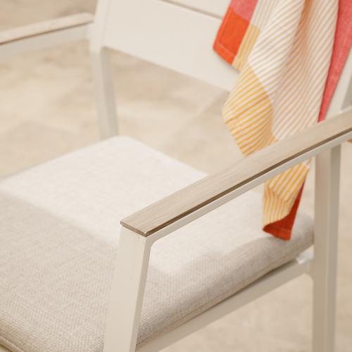 Visuel 9 du produit Fauteuil Calla coloris blanc en aluminium - 58,5 x 55,5 x 90 cm