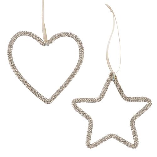 Visuel 1 du produit Pendentif de Noël en métal argenté Luina - 10,5 x 10 cm