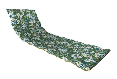 Visuel 1 du produit Matelas en polyester/coton fleuri vert Ondulo Elégantes - 174 x 60 x 5 cm