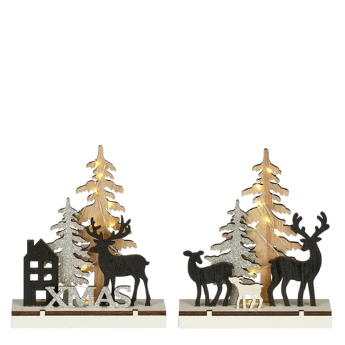 Visuel 1 du produit Figurine décorative Noël coloris noir - 17,5 x 15 x 4 cm