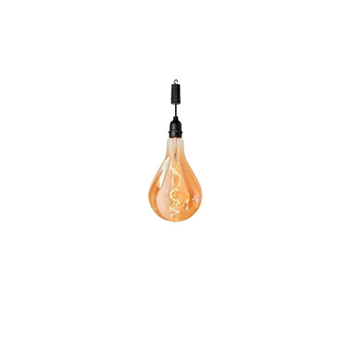 Visuel 1 du produit Suspension en verre forme ampoule Raindrop LED à pile Ø 16 x H 28,5 cm