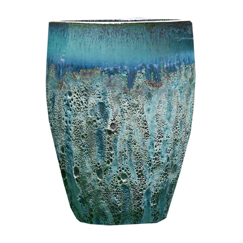 Visuel 1 du produit Jarre en grès émaillé vert amande Decolines Leon - Ø 33 x H 44 cm