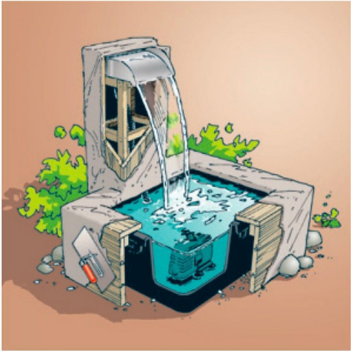 Visuel 5 du produit Kit lame d'eau éclairée 30 LED, UBBINK Nevada Set - 13x30x33cm, livraison incluse