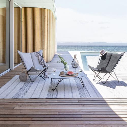 Visuel 3 du produit Table basse Cocoon ciment coloris noir en HPL Lafuma - 96 x 102 x 33 cm