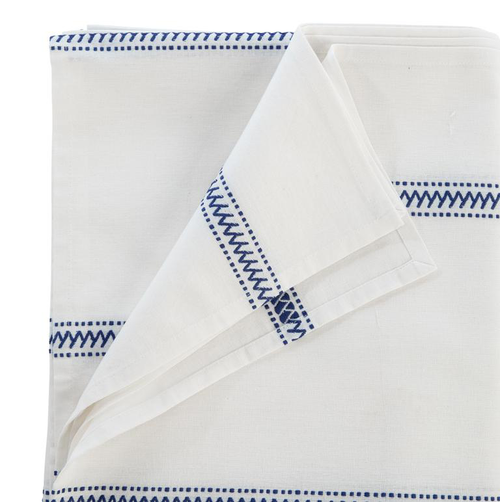 Visuel 2 du produit Nappe décorative lignes coloris multicolore en coton - 150 x 250 cm