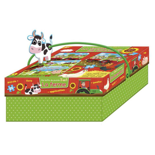 Visuel 1 du produit Puzzle box 3 en 1 "La ferme" Artemis