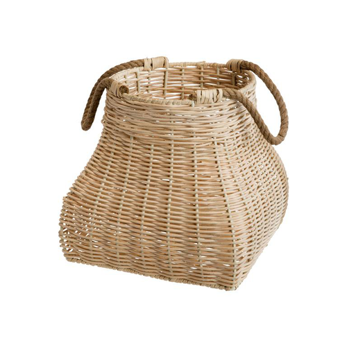 Visuel 1 du produit Panier avec anses à base carrée en osier - 29 x 29 x 26 cm