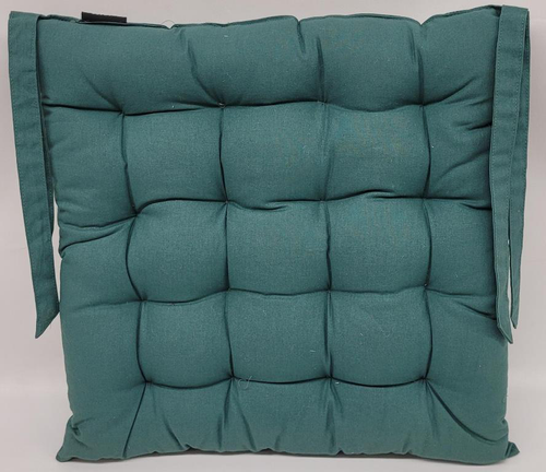 Visuel 1 du produit Galette de chaise en coton coloris vert Jekyll - 40 x 40 cm