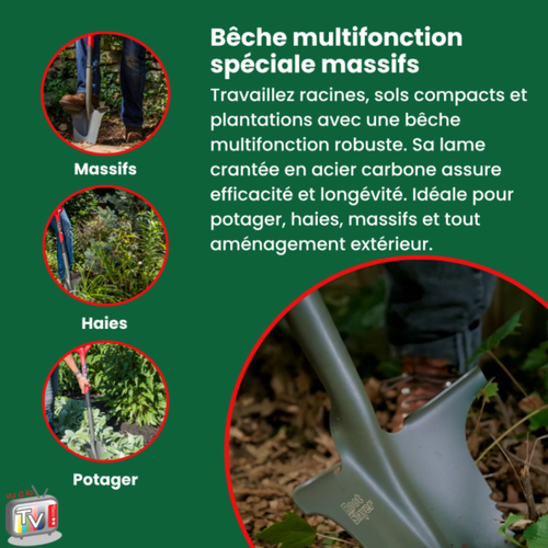 Visuel 3 du produit Bêche multifonction pour travaux d’extérieur Ventéo - 6 en 1
