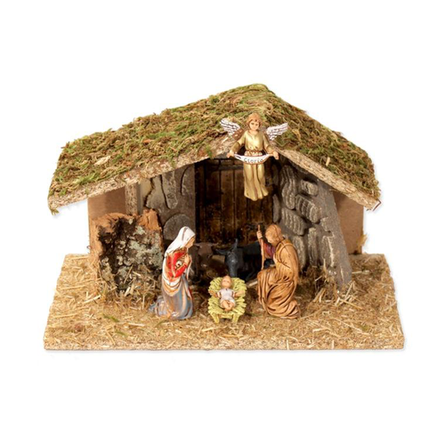 Visuel 1 du produit Crèche de Noël coloris multicolore en bois - 24 x 13 x 15 cm