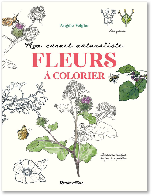 Visuel 1 du produit Carnet de coloriage "Mon carnet naturaliste à colorier" Éditions Rustica