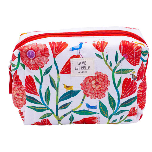 Visuel 1 du produit Grande trousse matelassée Cartesdart Pivoines - 24 x 17  cm