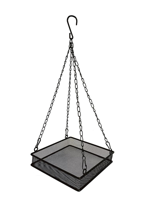 Visuel 1 du produit Mangeoire pour oiseaux du ciel en métal coloris noir Hami form Talgan - 18 x 18 x 3,5 cm