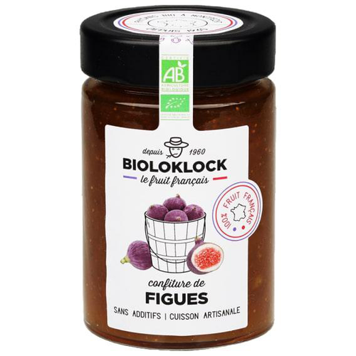 Visuel 1 du produit Confiture de figues bio en pot de verre Bioloklock - 230 g