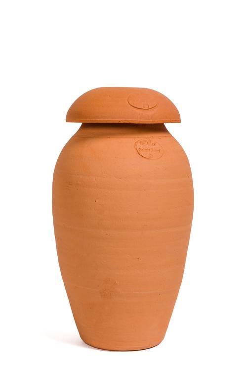 Visuel 1 du produit Ollas coloris orange en terre cuite 6 L Poterie Jamet - Ø 23 x 34 cm